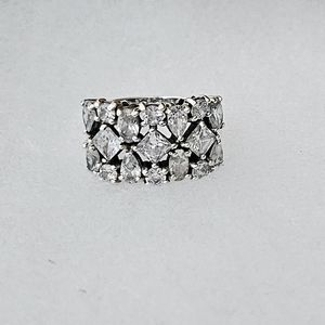 SALE! Rare Silpada Sterling Silver CZ 'Cosmo' Cocktail Ring R2385  Size 6